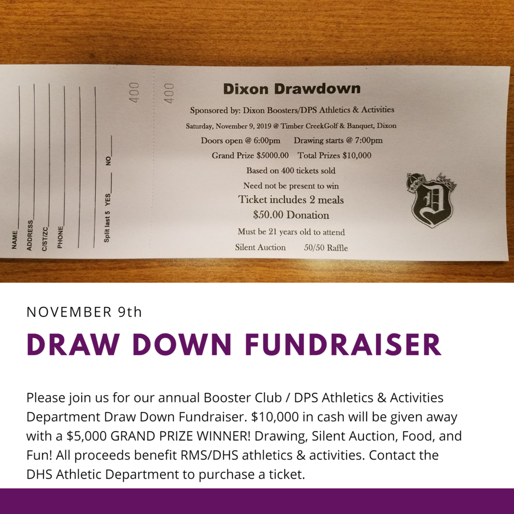 Dixon Boosters / DPS Athletics & Activities Draw Down