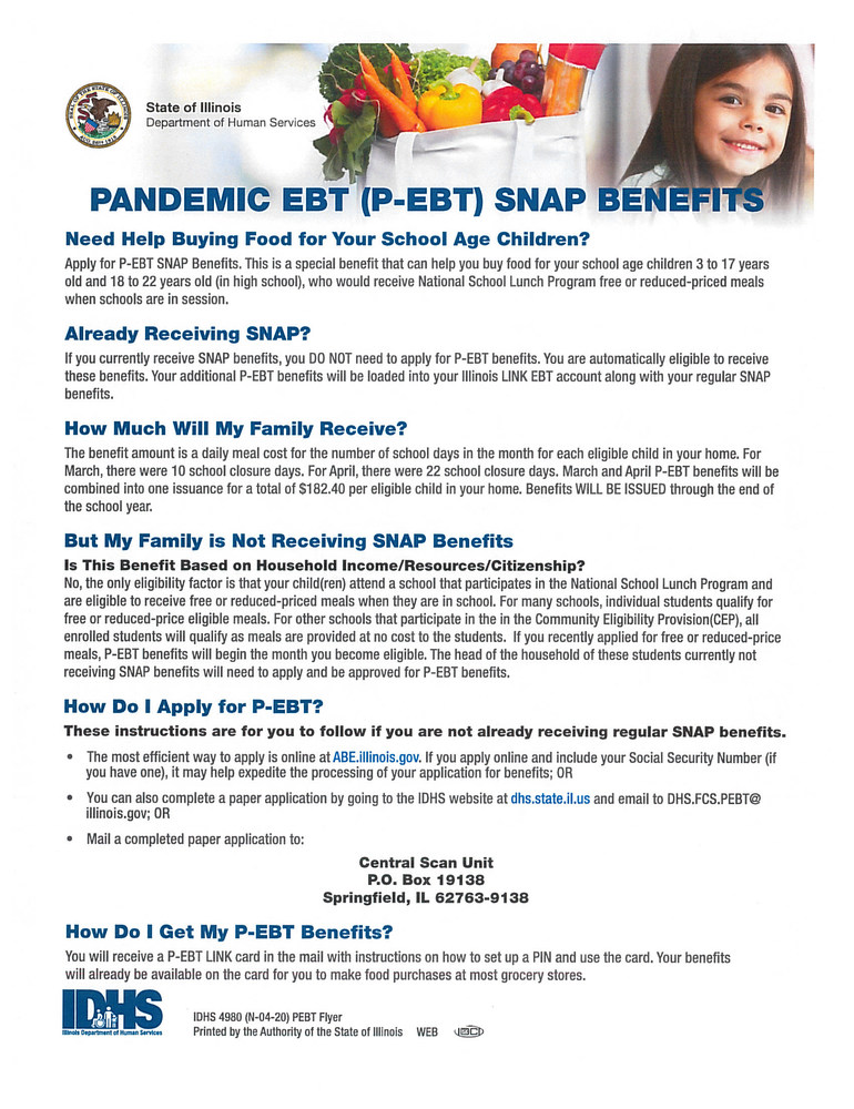 Pandemic EBT SNAP Benefits For Parents Madison Elementary