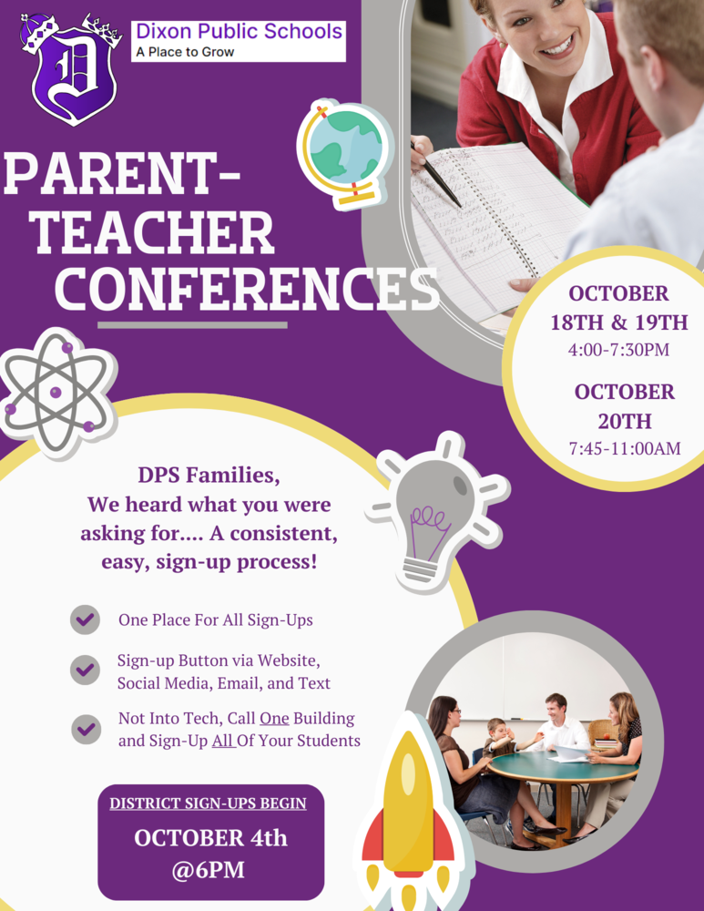 Parent Teacher Conference sign up flyer