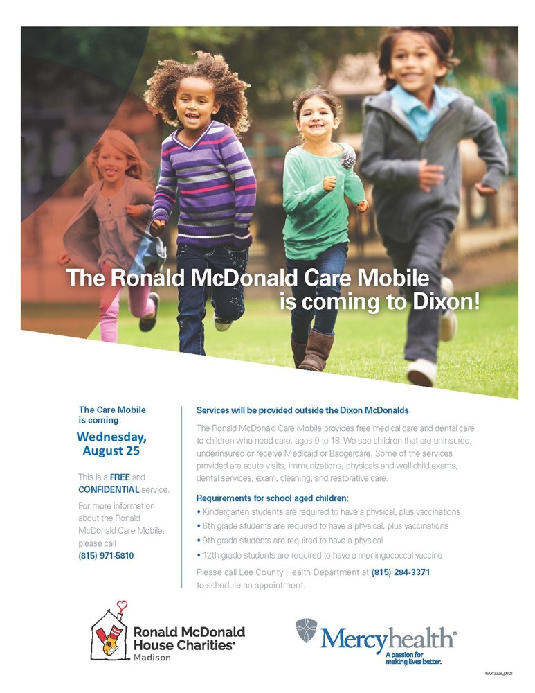 Ronald McDonald Care Mobile Flyer