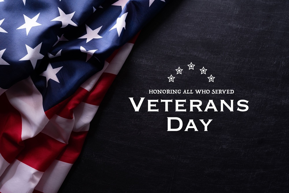 Veterans Day flag banner