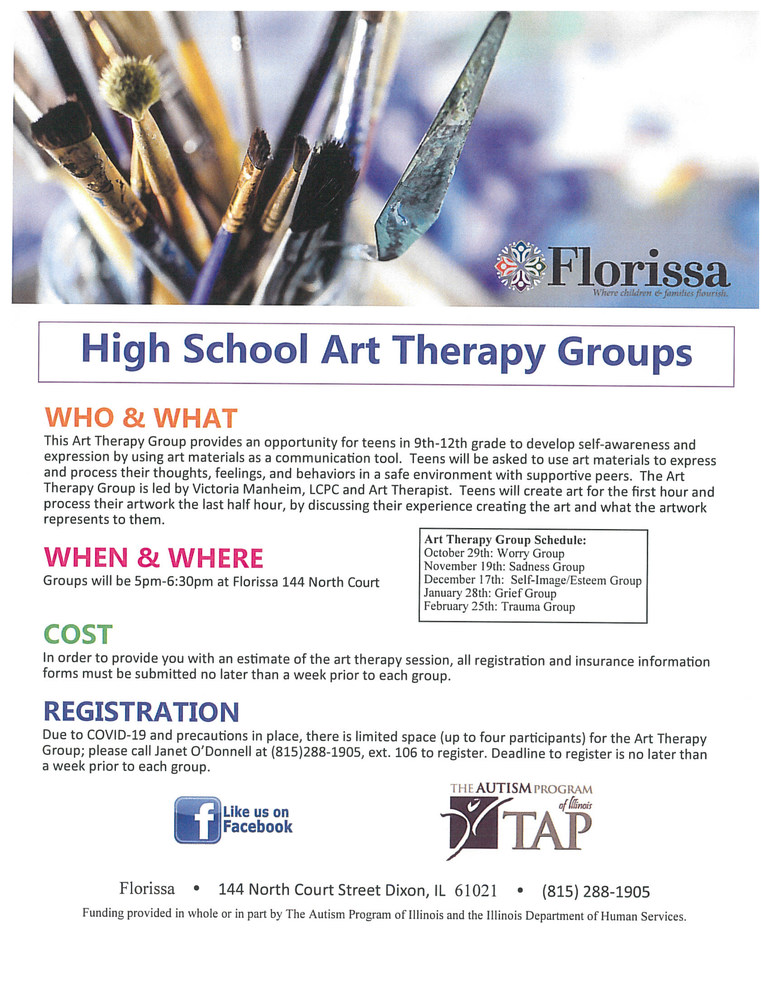 High School Art Therapy Groups