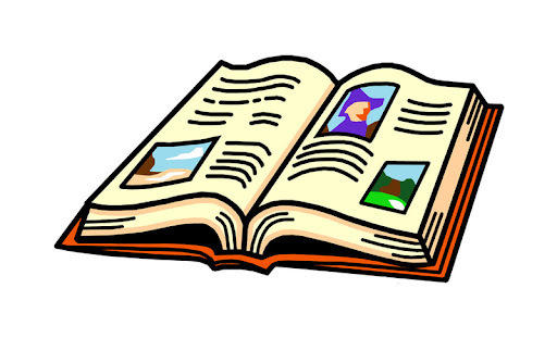 Cartoon image of a book