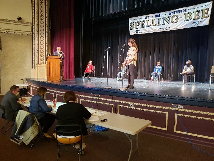 students on stage