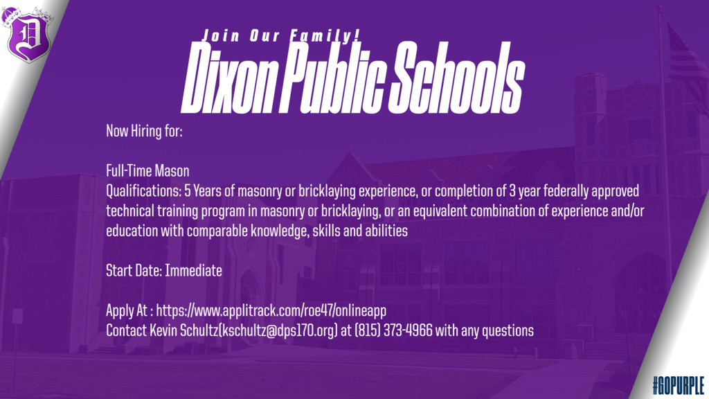 Mason job posting graphic