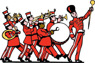Graphic of a marching band