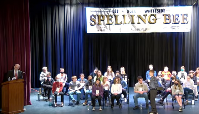 Photo of Spelling Bee in progress