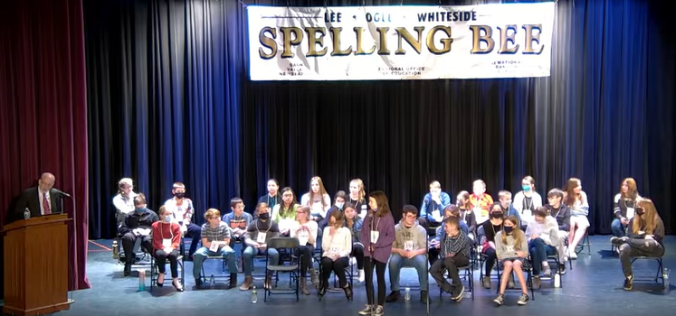 Photo of Spelling Bee in progress
