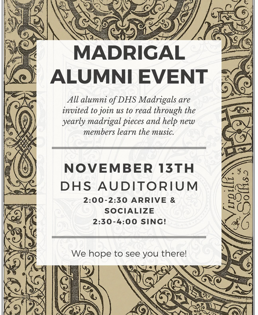 Madrigal Alumni Event