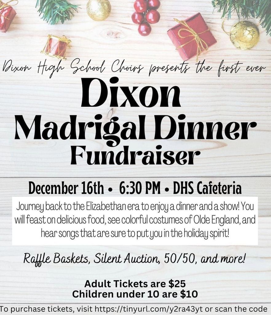 Dixon Madrigal Dinner Flyer