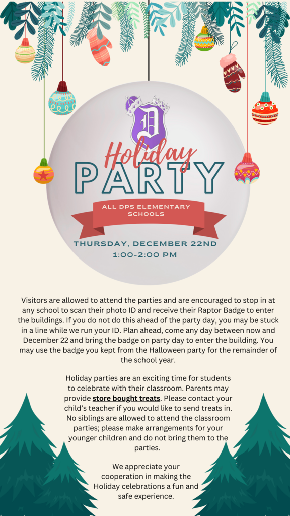 dps elementary holiday flyer