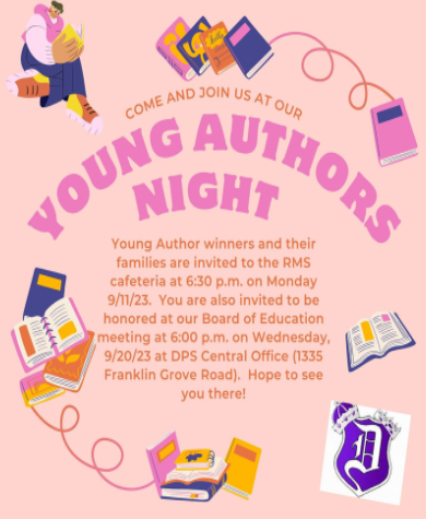 Flyer with books from young authors